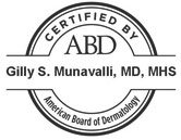 American Board of Dermatology Certification Seal for Gilly S. Munavalli, MD, MHS