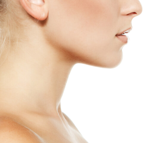 female model jawline