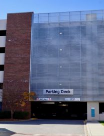 Dermatology Laser and Vein Pineville parking deck entrance